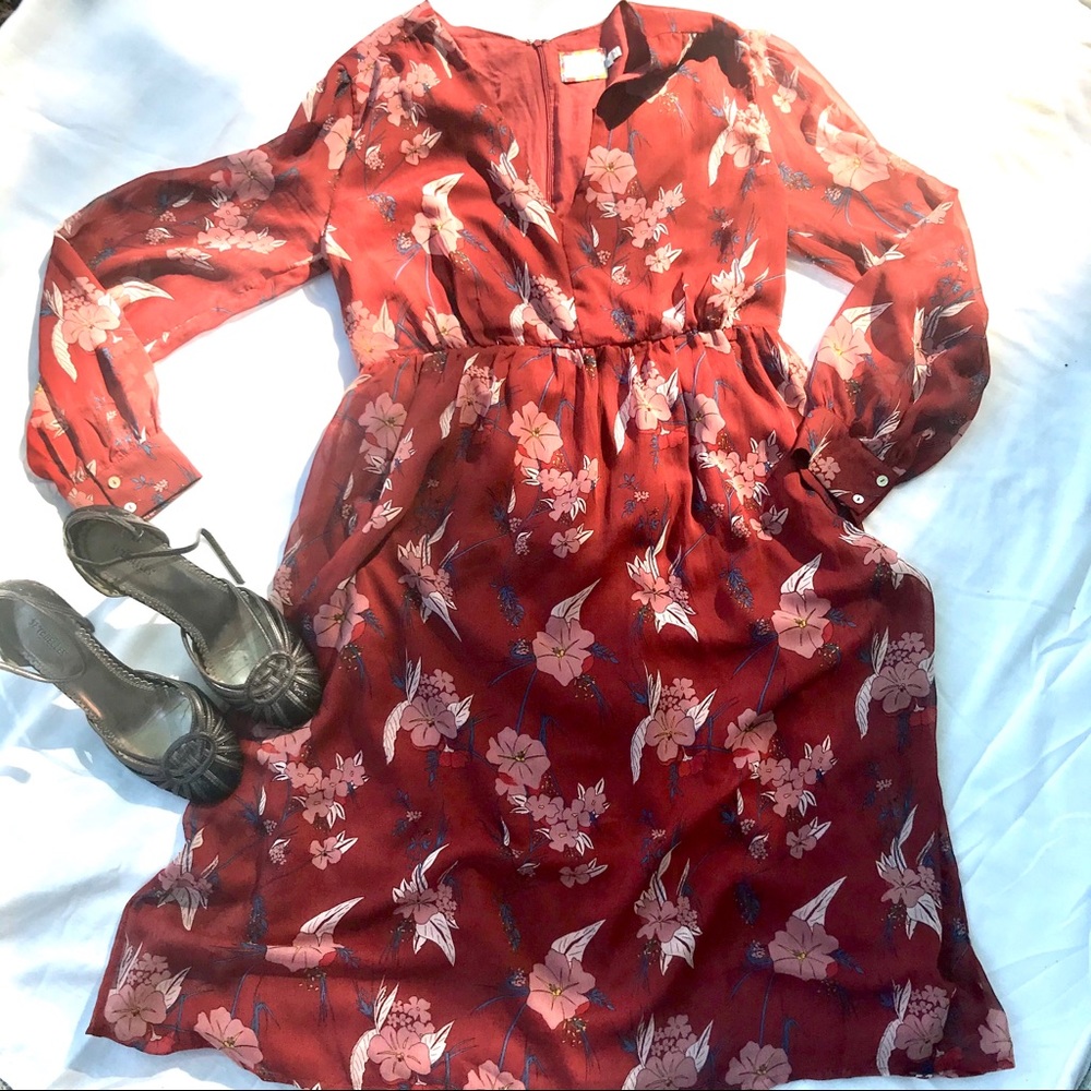 Anthropologie Eri + Ali Riverwind Peasant Dress
